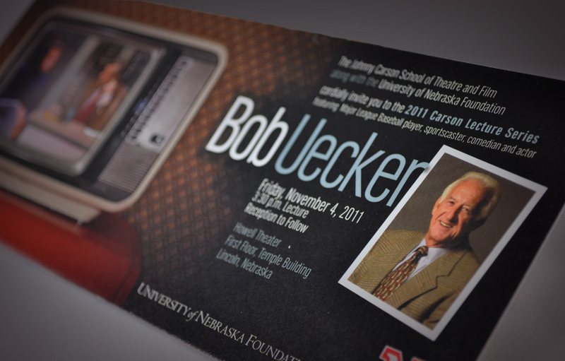 University of Nebraska Foundation Bob Uecker Event Invitation
