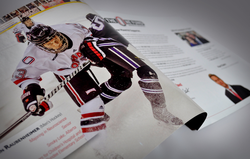 Collegiate Athletic Department Branding Brochure Design University of Nebraska Omaha Mavericks Hockey